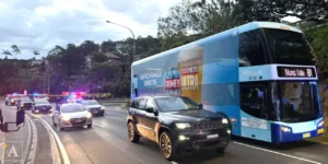 Spit Bridge Accident , Girl Falls From Moving Bus Incident: Teenage Passenger Injured After Door Failure on B-Line Route in Seaforth, Australia